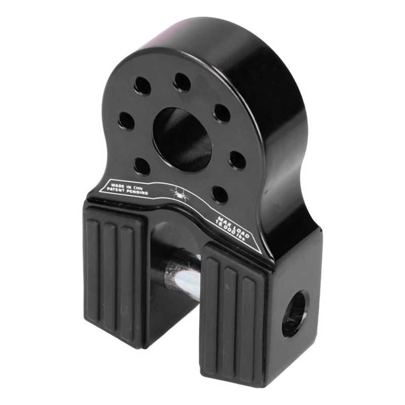 Flat Tow Hook Mount Wear Resistant Winch Shackle Connector 16000lb Loading Rustproof for Trucks for ATV for Pickup: black