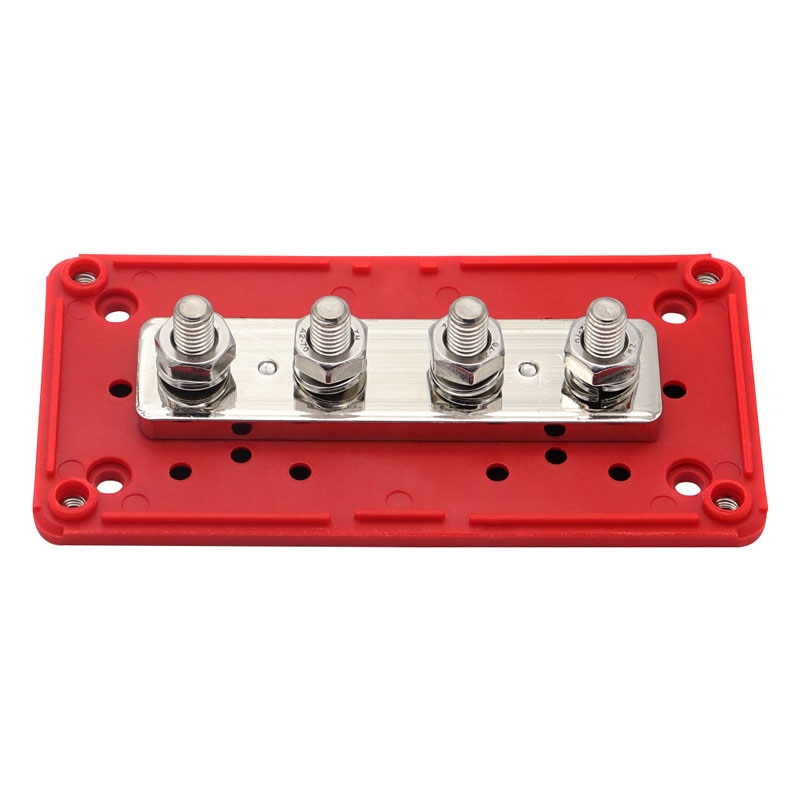 DC 48v 300A 4 Terminal Studs Busbar Power Distribution Block Heavy-Duty Modular Bus Bar Box Car Rv Cable Organizer Box