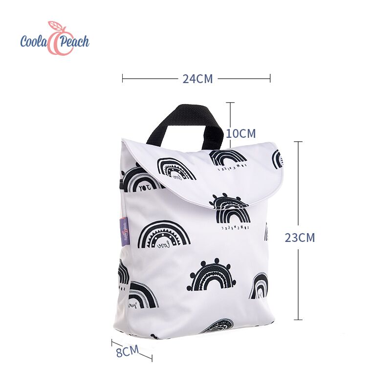 Coola Pfirsich Doppel Schicht Wasserdichte Baby Windel Umweltfreundliche Tragbare Auto Hängen Große Kapazität Lagerung Tasche