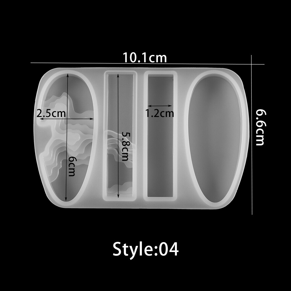 8styles Water Pendant Silicone Casting Mold Crystal Glue Epoxy Resin Silicone Mold For DIY Jewelry Making Supplies: Style 4