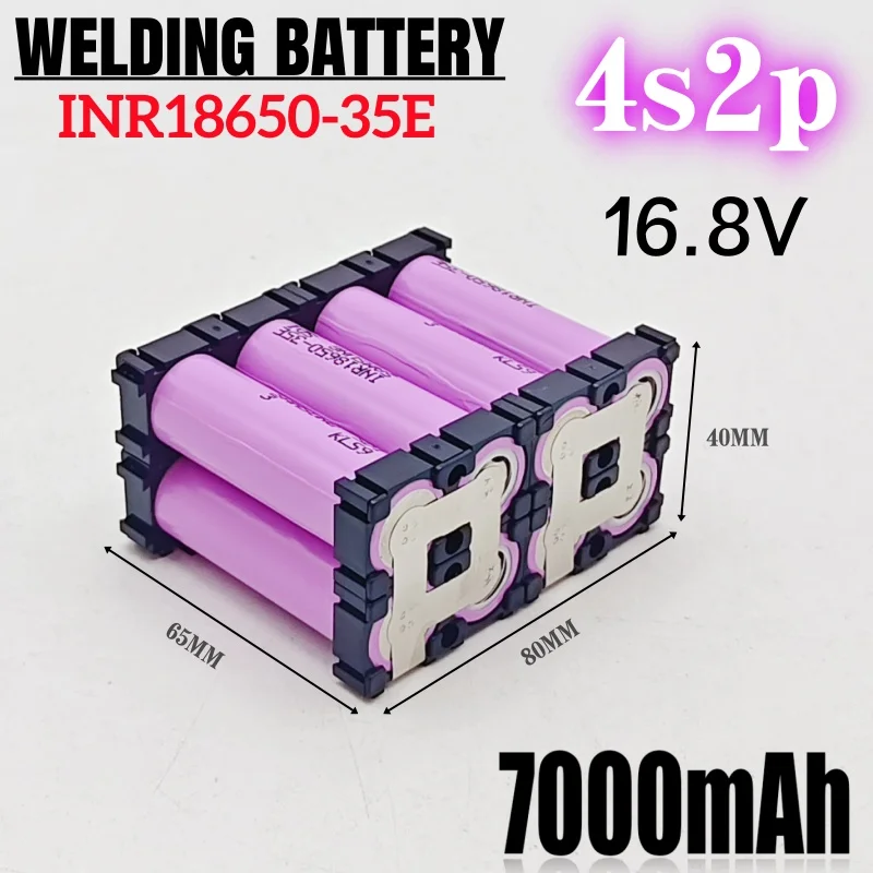 3S2P 4S2P 5S2P 6S2P 18650 35E 7000mAh 7.4V 12.6V 14.8V 18V 25.2V do akumulatorów wkrętakowych Weld 18650 Battery Pack