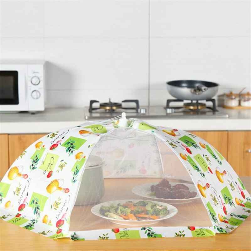 Mad paraply overtræk picnic grill fest flue myg mesh telt køkken mad tallerken overtræk køkkenredskaber tilbehør