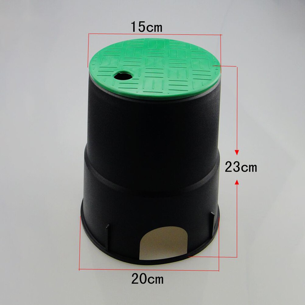Caja de válvula subterránea para jardín, cubierta de plástico para válvula de riego, rociador, 6 pulgadas