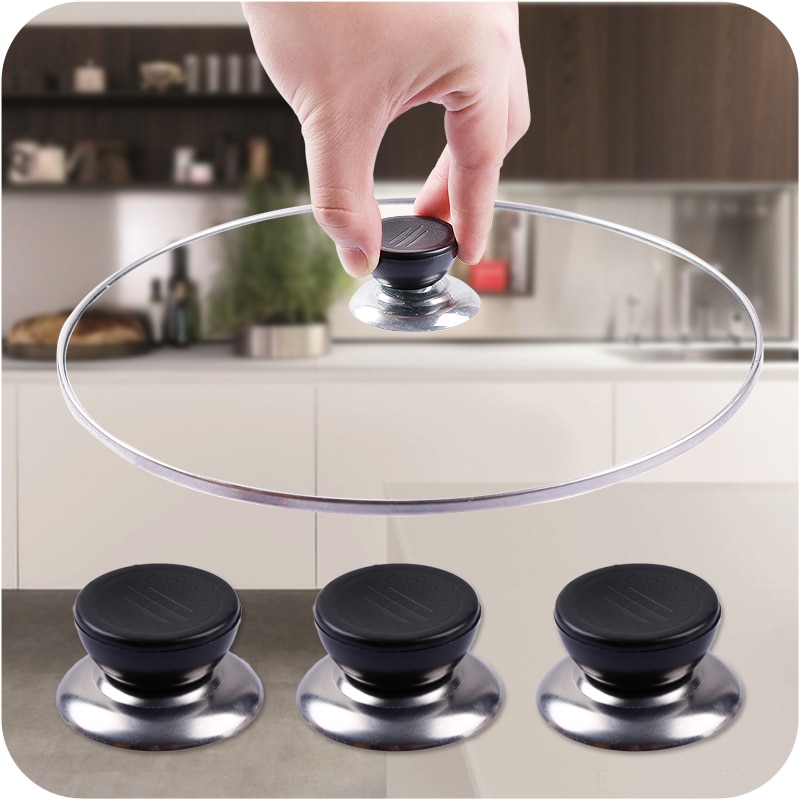 2Pcs Universal Keuken Kookgerei Vervanging Gebruiksvoorwerp Pot Pan Deksel Cover Holding Knop Schroef Handvat Keuken Accessoires