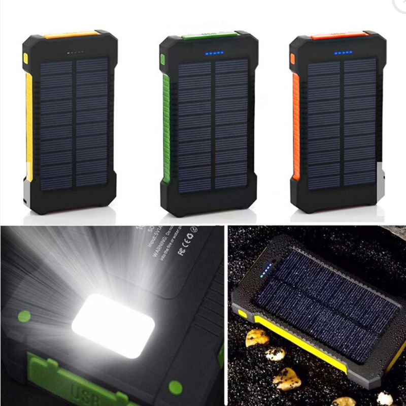 vogue DIY LED Dual USB Ports Solar Panel Power Bank Case Concise Charger Kits Box For Samsung 18#820