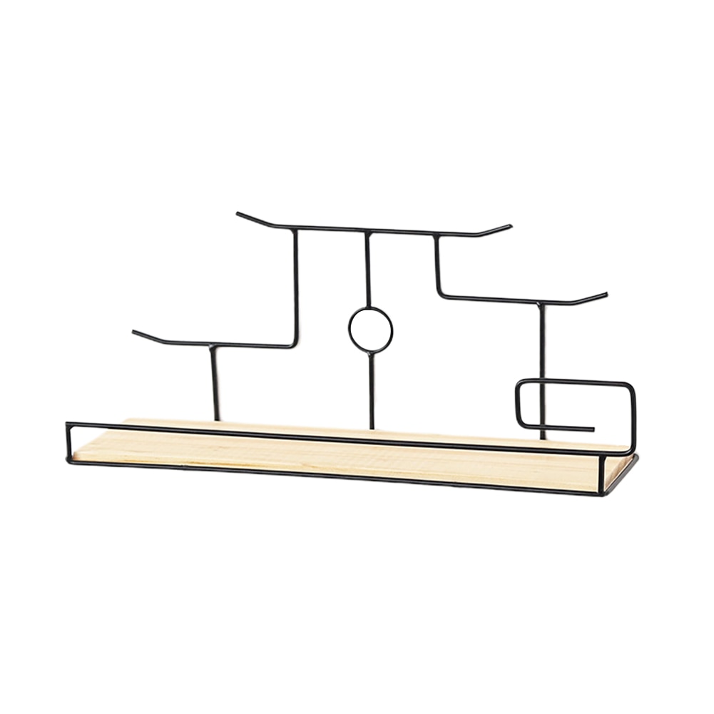 Wood Floating Board Storage Rack Home Decor Modern Bathroom Display For Book Kitchen Wall Shelf Living Room Bedroom Picture