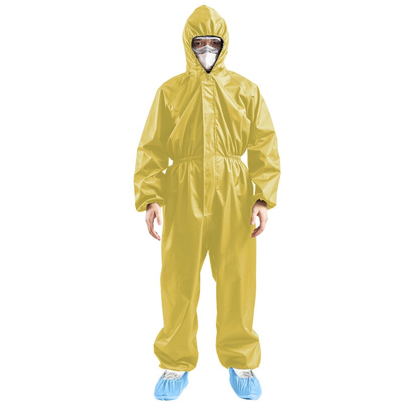 Anti-säure und Alkali-beweis Overalls, Männer der Öl-proof Spray Farbe Anzug, staub-proof Overalls, Industrielle Schutz Kleidung: YELLOW / XL