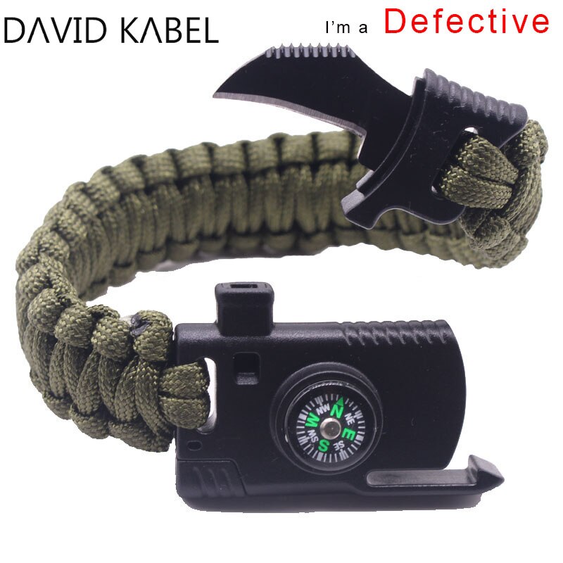 Men Braided Multi-function Outdoor Paracord Survival Bracelet Knife Compass Camping Rescue Emergency Rope Bracelets For Women