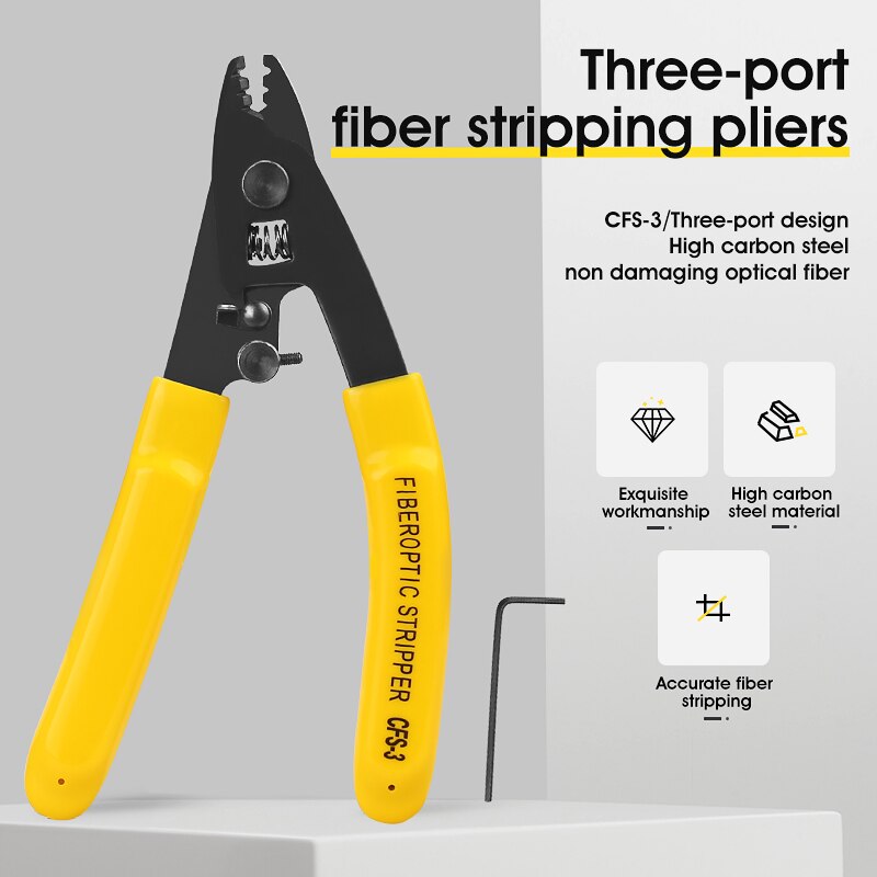 CFS-3/CFS-2/FO103-S Drie-Poort Fiber Optische Stripper/Tang/Draad Strippers Ftth Gereedschappen Glasvezel striptang: CFS-2