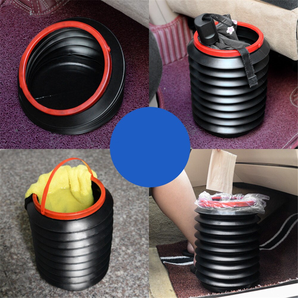 4L Car wash bucket car folding collapsible Camping fishing bucket of high container storage box Household trash can