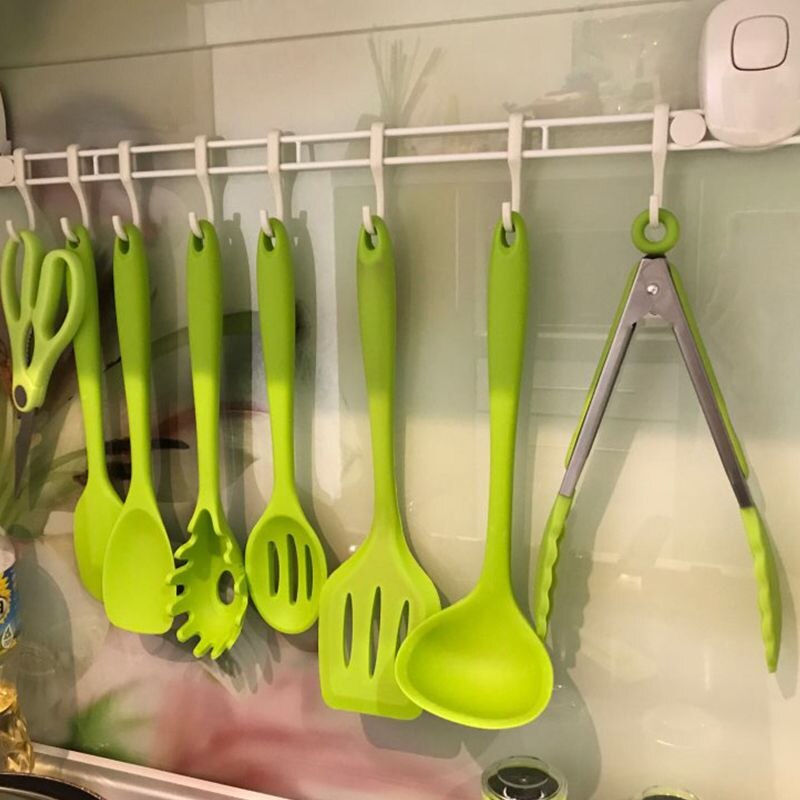 10 pièces ustensiles de cuisine Silicone résistant à la chaleur cuisine ustensiles de cuisine antiadhésive outil de cuisson outils de cuisson