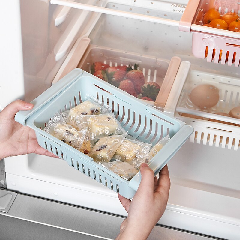 Kreative haushalt kühlschrank kunststoff lagerung korb lebensmittel und getränke schublade Kasten küche kleinigkeiten Abschluss fallen YHJ121303