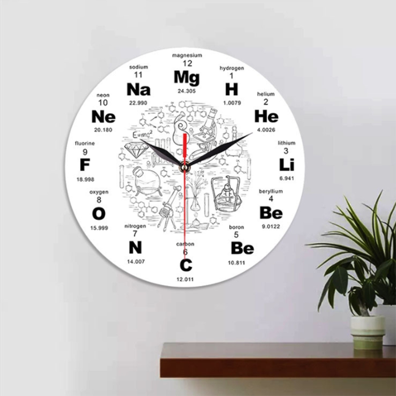Periodensystem von s Zauberstab Kunst Chemische Symbole Wanduhr Pädagogisches aL Anzeige Clroom Uhr der Lehrer