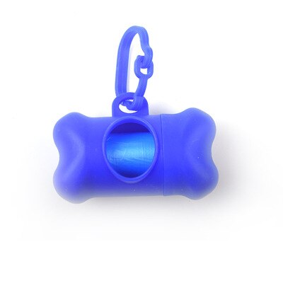 Draagbare Bone Hond Vuilnisbak Garbage Clean Dispenser Doos Hond Afval Kak Bag Outdoor Walk Hond Opruimen Tas Huisdier Accessoires Benodigdheden: Blauw