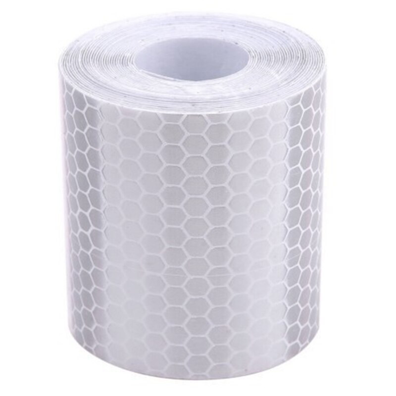100x5cm Waterproof Warning Tape Strip Stickers Warning Light Reflector Protective Sticker Reflective Film Car Safety Mark: Silver