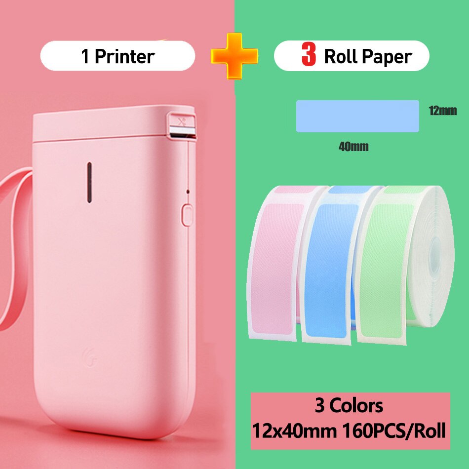 Niimbot D11 Mini Wireless Printer Bluetooth Thermal Label Printer Price Labeller Label Tag Price Printer: PK 3 Color Label L1