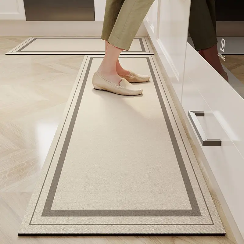 Super Absorbent Mat Kitchen Table Mat Diatomaceous Mud Absorbent Quick Drying Anti Slip Anti Fall Anti Oil Stain Floor Mat: 800MMx800MM / black