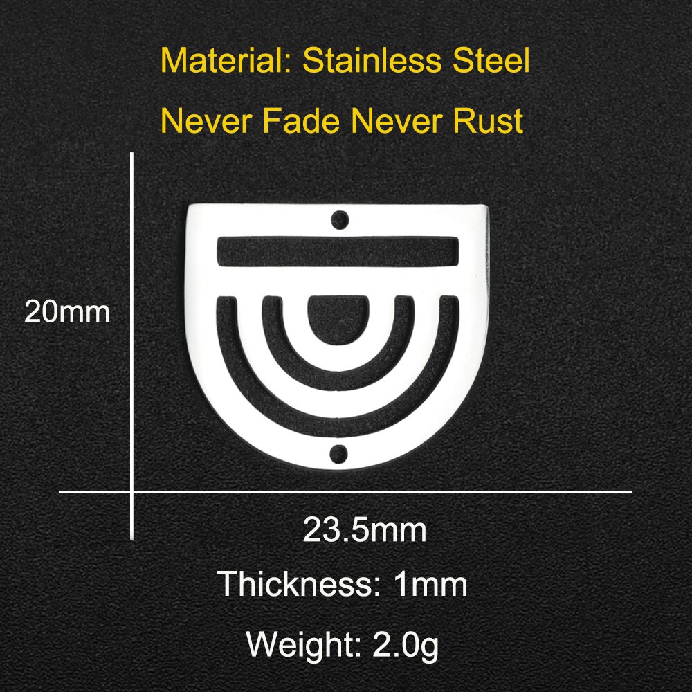 5 pz/lotto 316 in Acciaio Inox Geometrica Fiore suola FAI DA TE Orecchino Connettore di Fascino tutto'ingrosso OEM ordine Acettato Prezzo di Fabbrica: Rame antico placcato