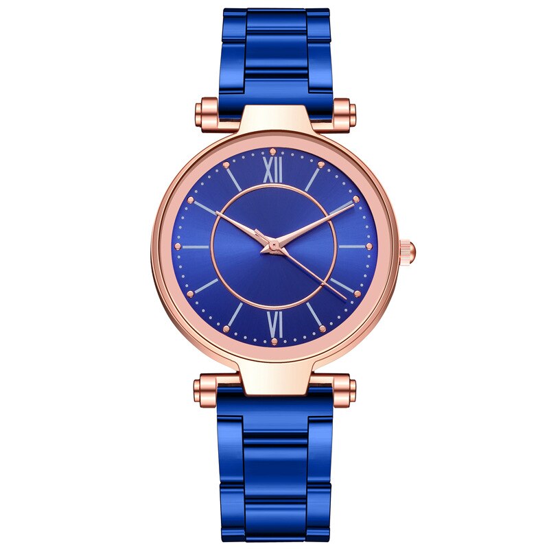 Gold Watch Women Watches Ladies Luxury Steel Women's Bracelet Watches Female Clock Relogio Feminino Montre reloj mujer: blue