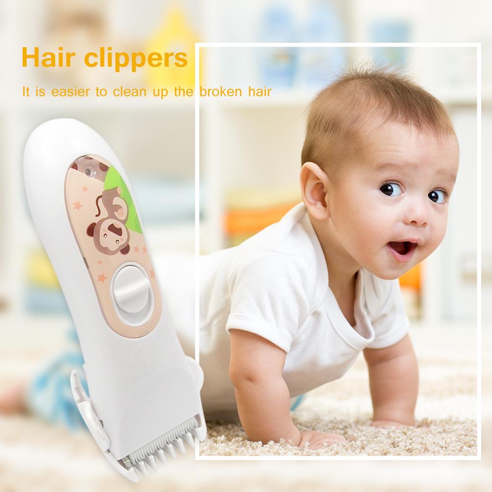 Professionele Usb Oplaadbare Waterdichte Kindje Elektrische Haar Kapsel Clipper Oplaadbare Rustig Kids Baby Vrouwen Haar Scheerapparaat