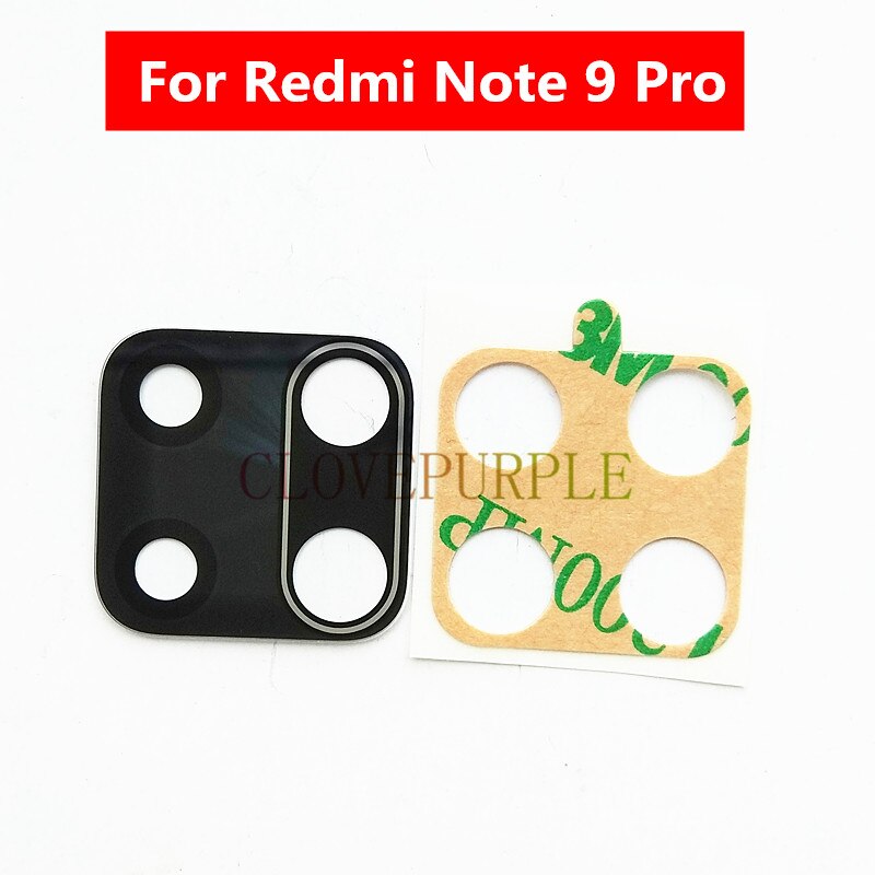 2x Rear Back Camera Glass Lens with Glue Replacement Parts For Xiaomi Redmi Note 9 Pro