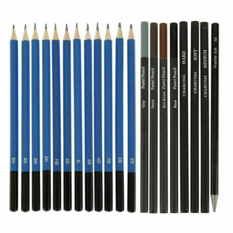 72pcs/set Drawing Sketching Set Charcoal Pencil Artists Painting Draw Sketch Kit For Painter School Students Art Supplies