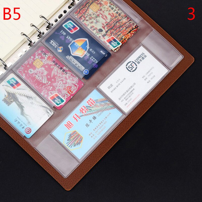 1PC A5/A6 Loose-leaf PVC Matte Organizer Clear Plastic Storage Pouch Bag Collection Folder Card Zipper Bag Portable Stationery