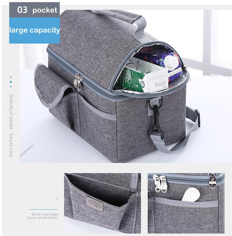 Anawishare Dikker Opvouwbare Koeltas Isolatie Thermische Lunchbox Picknick Eten Drinken Verse Houden Container Draagbare Ice Pack