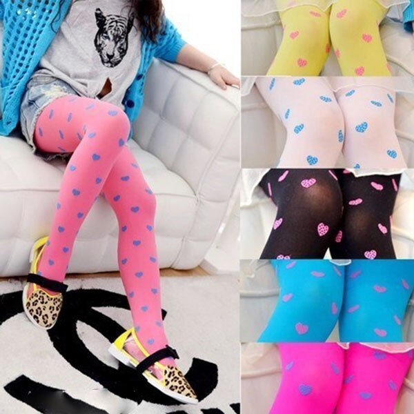 Multi-Kleuren Kinderen Leggings Meisje Liefde Hart Leggings Broek Elastische Skinny Panty