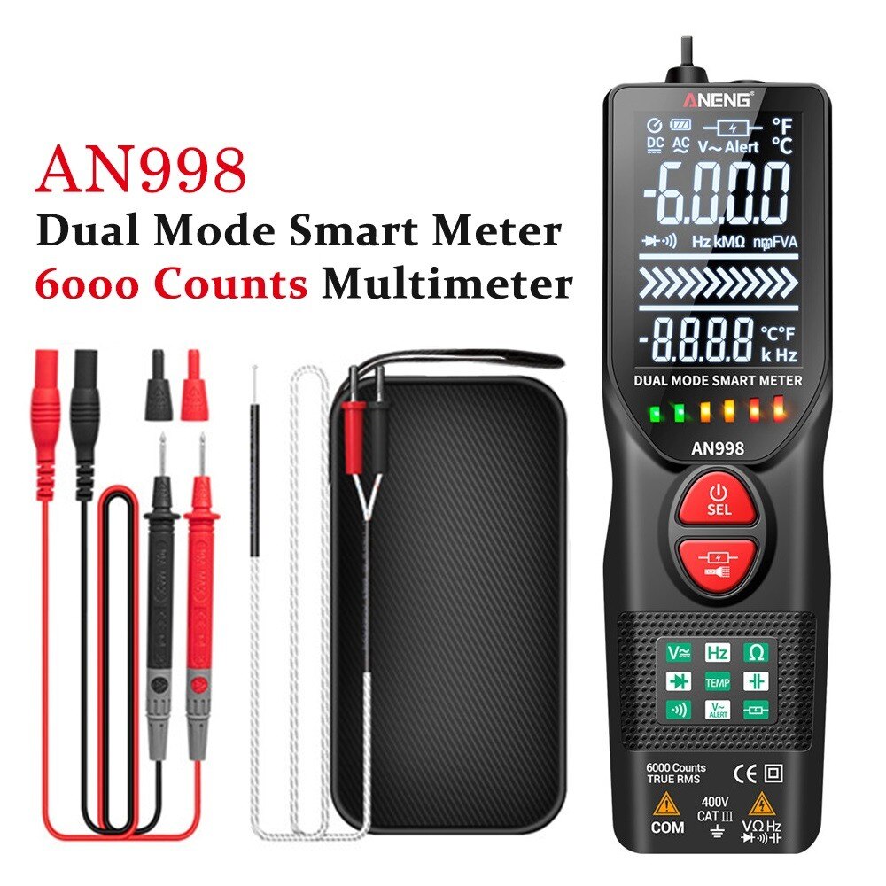 AN998 Automatic Digital 6000 Counting Multimeter AC/D Voltmeter Tool For Electric Testing Hand Tools