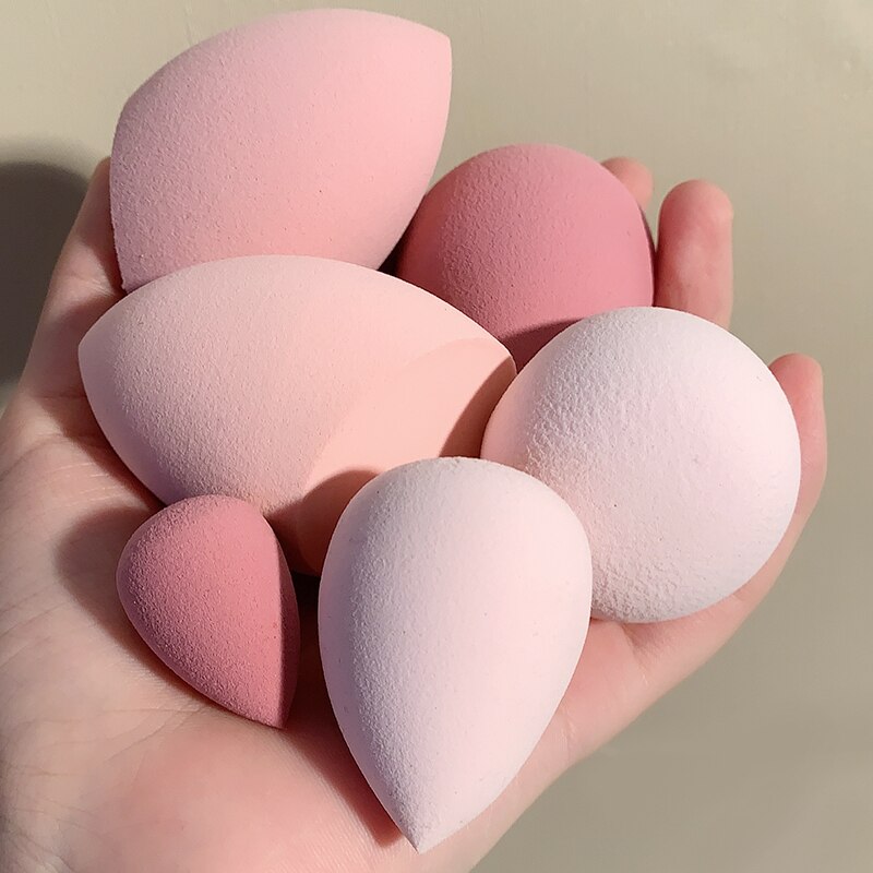 6 st kosmetiska puff konserverad supermjuk skönhetssvamp för makeup flytande foundation sminksvamp skönhetsverktyg för flickor