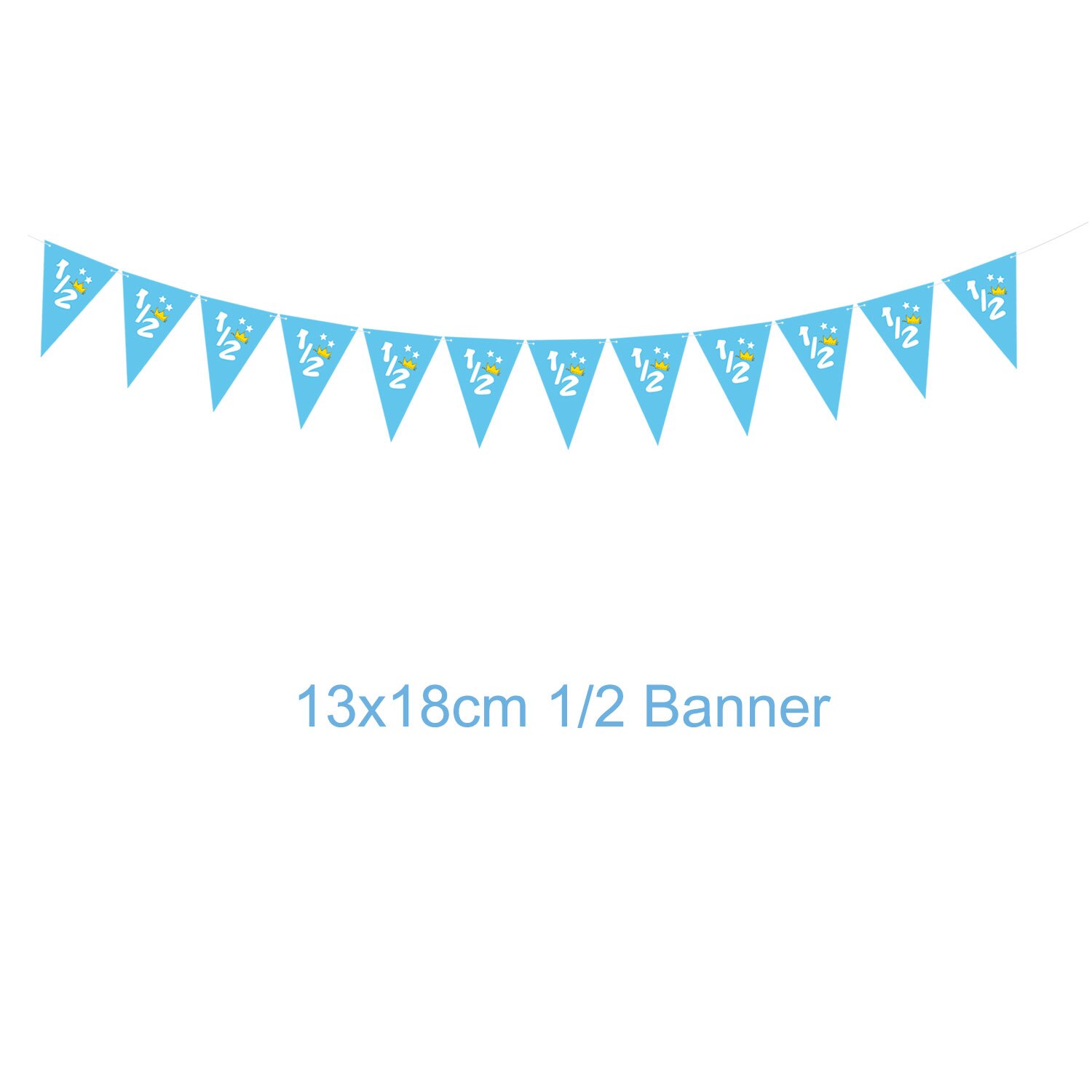 Half Birthday Party Decorations Kit It's My 1/2 Birthday Banner Balloons Crown Hat For 6 Months Baby Girl Boy Baby Shower Decor: 13