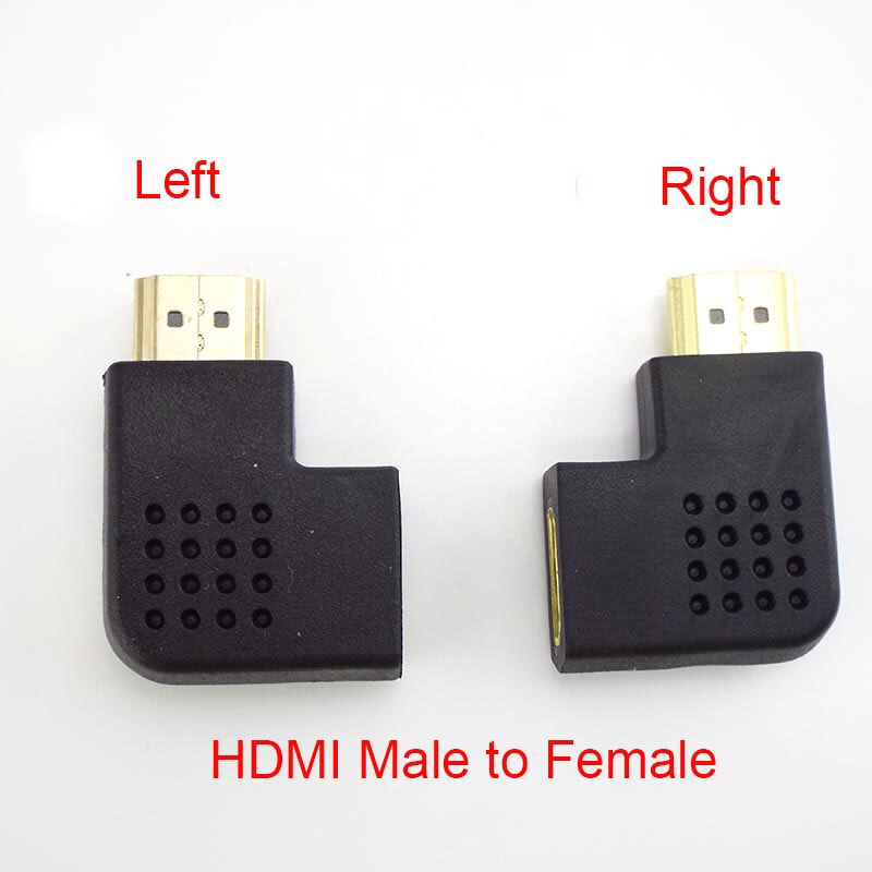 Adaptador de conector de Cable HDMI 270, convertidor macho a hembra HDMI de ángulo de 90 grados para extensor de adaptador de Cable HDTV de 1080P L19