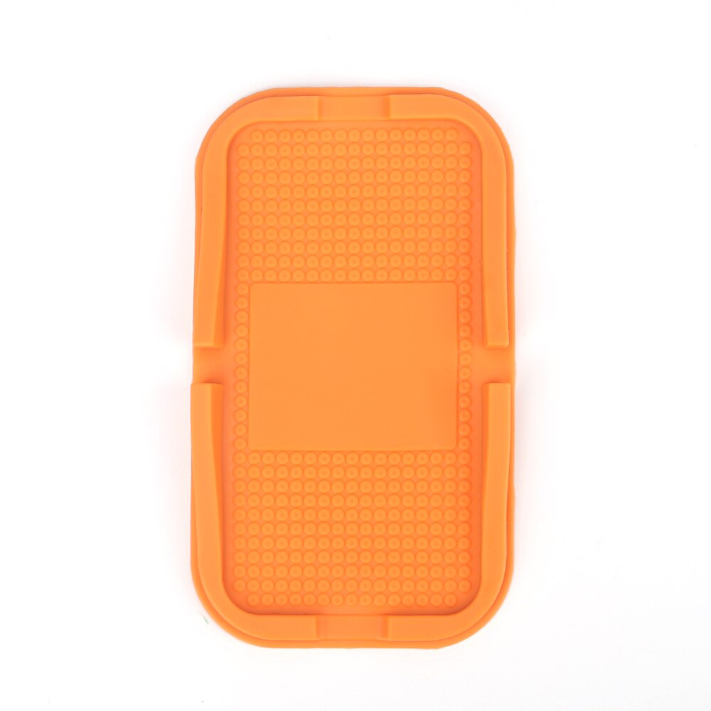 Biltilbehør anti-skli matte pad universal bil dashbord glidende silikon gummi gel matte mobiltelefon holder for smarttelefon: Oransje