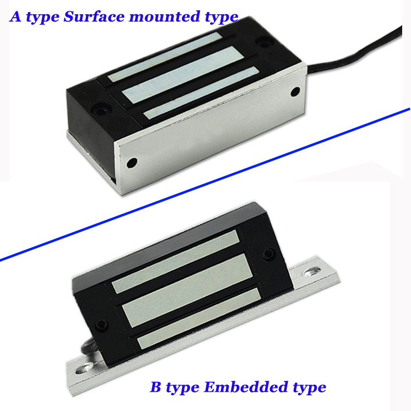 Mini cerradura magnética DC12V o 24V, cerradura eléctrica para armario, cerradura electromagnética, cerraduras para taquilla, cerradura EM a prueba de fallos de 60kg