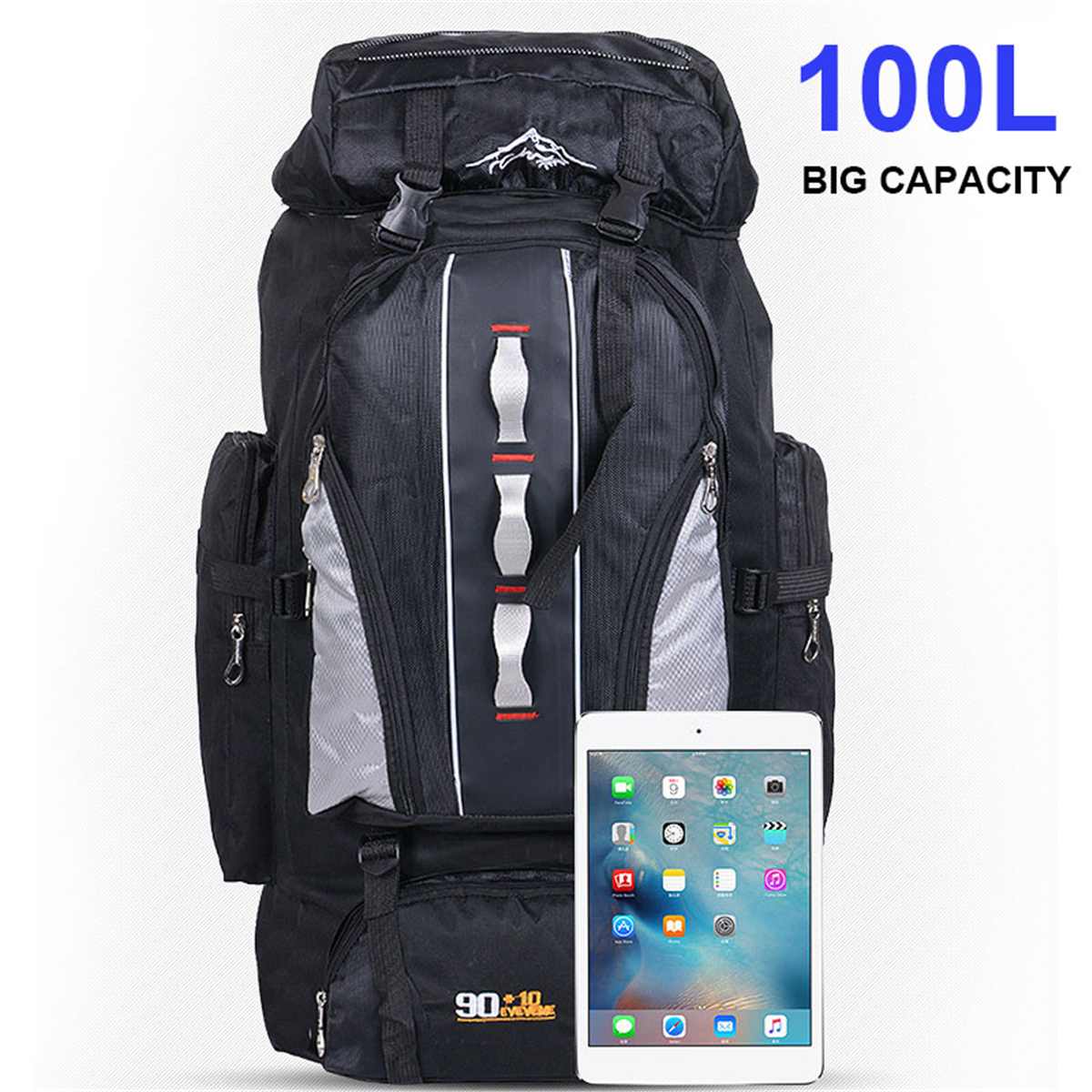 100L Waterdicht Klimmen Rugzak Rugzak Outdoor Sporttas Rugzak Camping Wandelen Rugzak Vrouwen/Mannen Trekking Bag