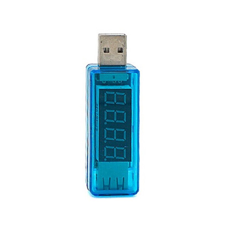 USB Voltmeter Ammeter Electronics Digital USB Mobile Charging Tester Meter Mini: blue straight