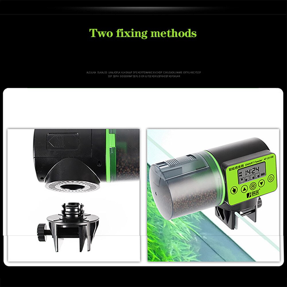 Automatische Aquarium Fish Feeder Tank Pond Eten Feeder Auto Voeden Met Lcd