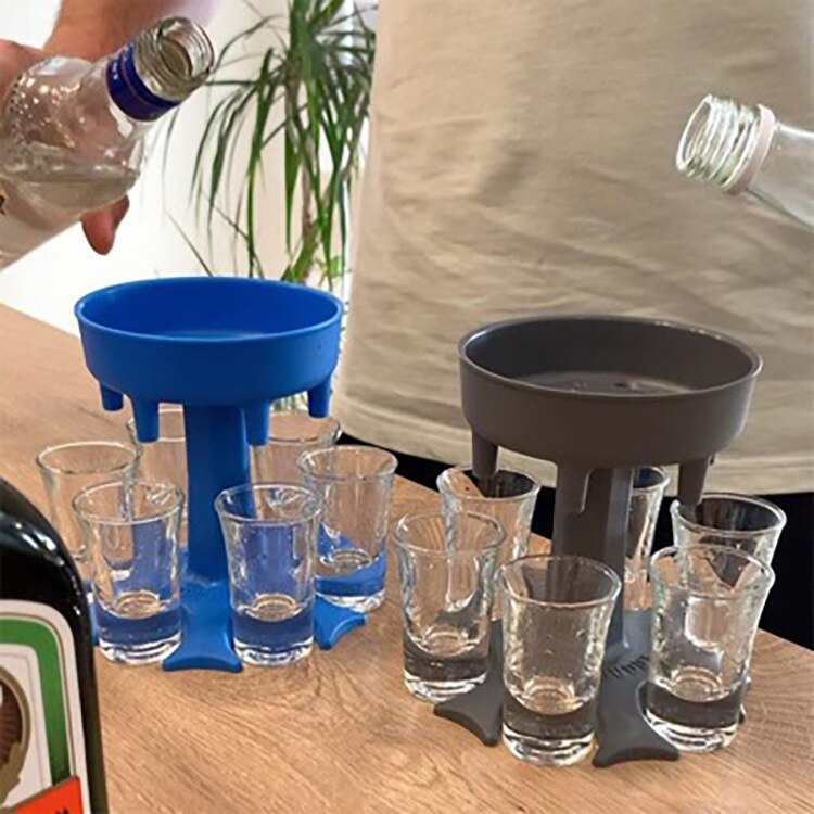 6 shotglas dispenser houder whisky bier alcohol likeur wijn drank dispenser rek bar accessoires party games drinkgereedschap