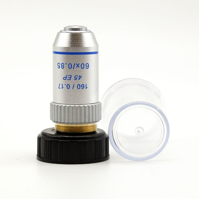 195 45EP Semi Plan Achromatic Objective Lens 4X 10X 20X 40X 60X 100X 160/0.17 for Biological Microscope: 60x