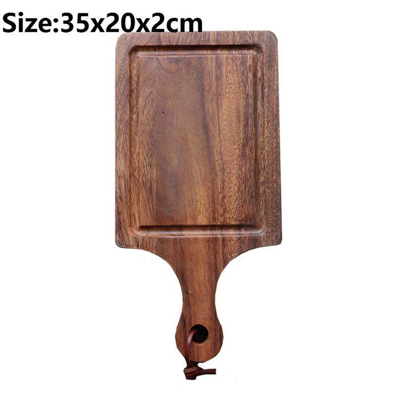 Wooden Chopping Blocks Tool Bamboo Rectangle Hangable Cutting Board Non-Slip Chopping Board Kitchen Accessories Chopping Board: B