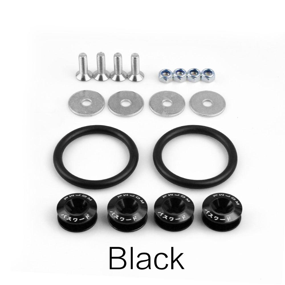 Stonego Snelsluitingen Voor Auto Bumpers Kofferbak Spatbord Luiken Deksels Kit: Black