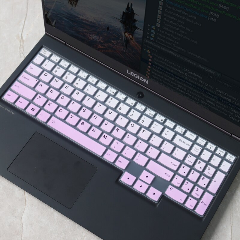 For lenovo legion 5 5i 17.3'' legion 7 legion 7i gaming laptop Silicone Notebook laptop keyboard cover skin Protector: fadepurple