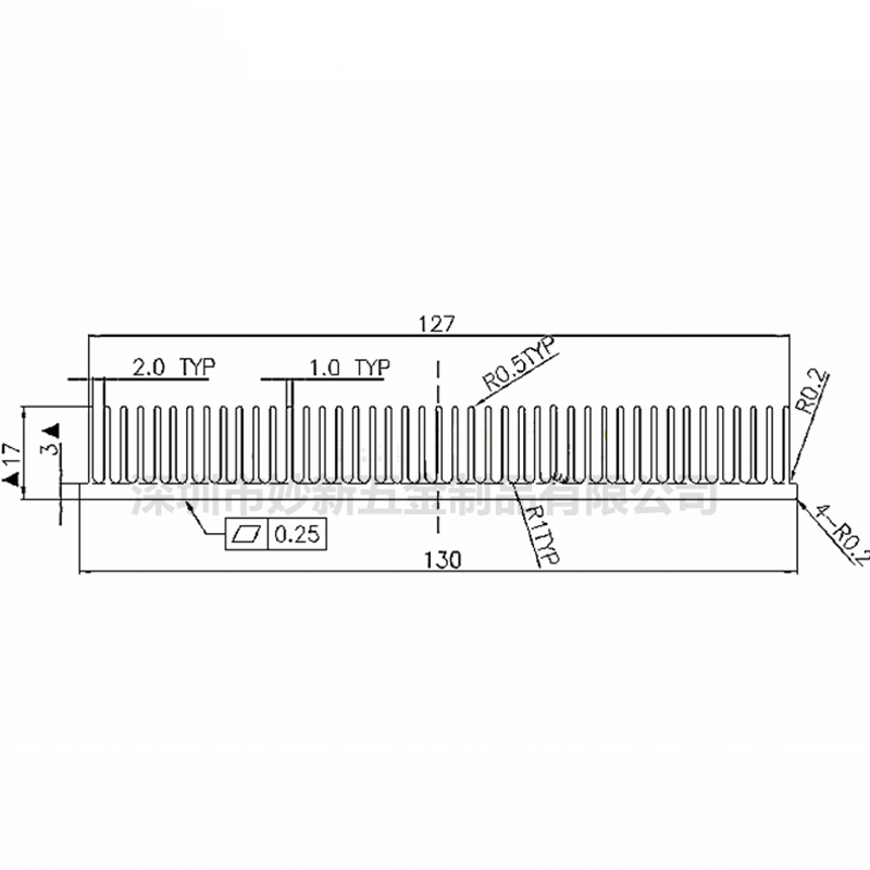 1 stk høy effekt aluminium radiator 150*130*17mm kjøleribbe aluminium svart kjøleribbe