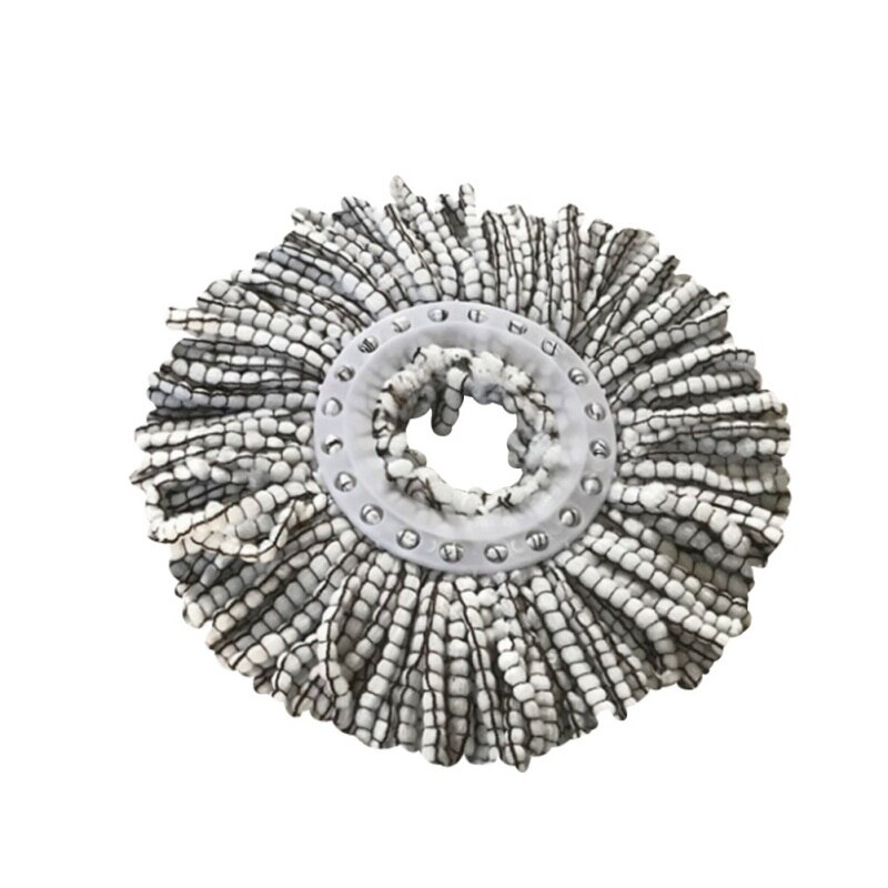 360 Rotating Round Fiber Mop Head Replaceable Microfiber Mop Heads universal circular Super absorbent Mop Refillment: A4