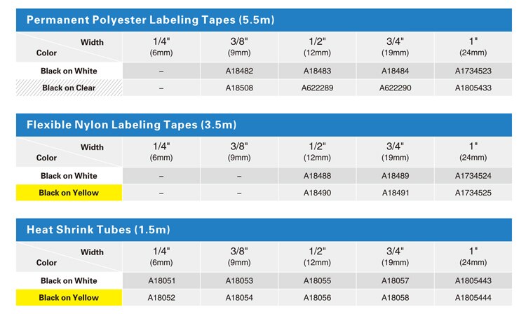 10 pakke 18053 svart på hvitt 9mm s0718280 for dymo rhino industrial ind krympeslange etikettskriver og industriell merkemaskin