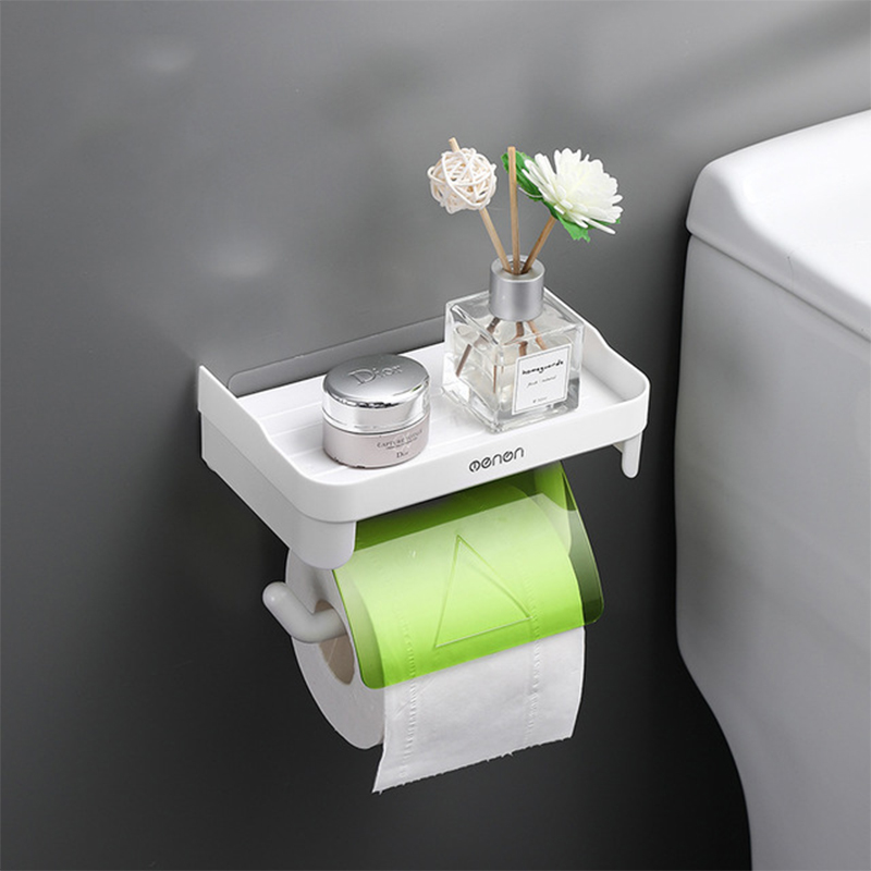 Penguin Toilet Paper Holder Portable Waterproof Wall Mounted Storage Box Tray Tissue Box Organizer Bathroom Accessories: Green3