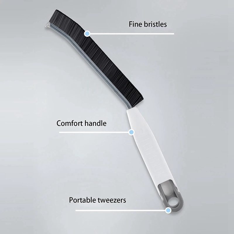 DoingsMultifunctional Long Crevice Brush,Hard Bristle Cleaning Brush, Bathroom, Floor Crack, Toilet No Dead Corner Brush