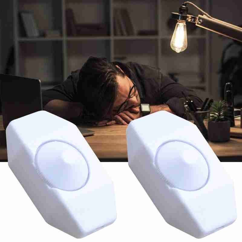 Skrivebordslampe lysdæmper ledning kontakt stik i bord gulv lys dæmpning tændt knap justeringsknap kontakt 1a 220v 1pc