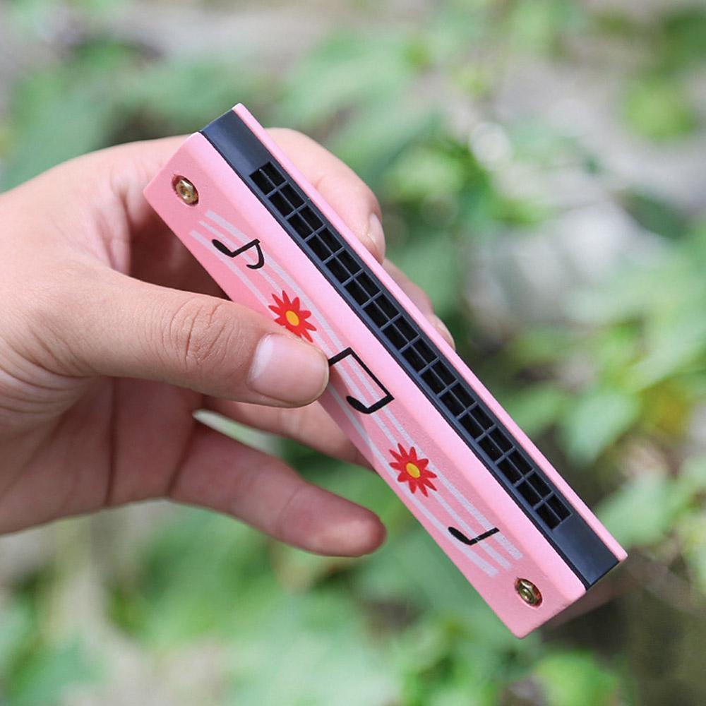 16 Holes Cute Harmonica Musical instrument Montessori Instrument Wind Children Cartoon Kids Pattern Toys Kids Educatio I9J9